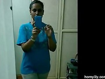 Indian College Girl Changing Her Sports Wear After Gym Homemade